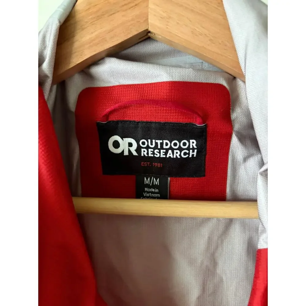 Outdoor Research Helium AscentShell Jacket Mens M Red Waterproof Hooded 287614 - Picture 4 of 5